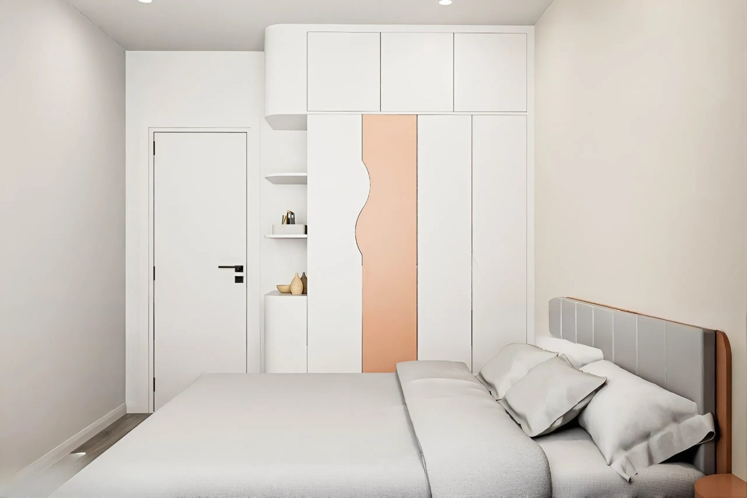 Giường Tủ Gỗ Công Nghiệp MDF Màu Trắng - TD02 1 Giường Tủ Gỗ Công Nghiệp MDF Màu Trắng - TD02