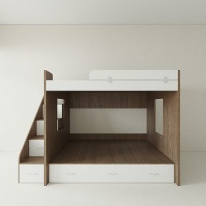 Giường Tầng Gỗ MDF Kèm Ngăn Kéo GTTD02