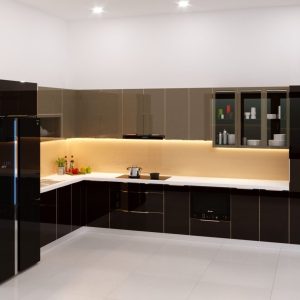 Tủ bếp Inox Cánh Kính CN05