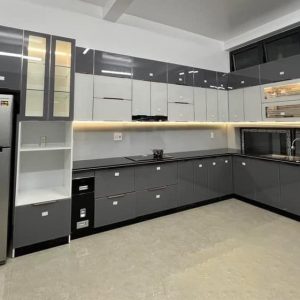 Tủ bếp Inox Cánh Kính CN04